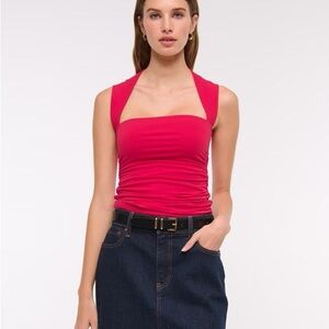 Abercrombie & Fitch Ava Top Red